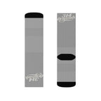 Grey Sublimation Socks with '314 Originals' Script — Athletic Crew Socks - 314 Originals