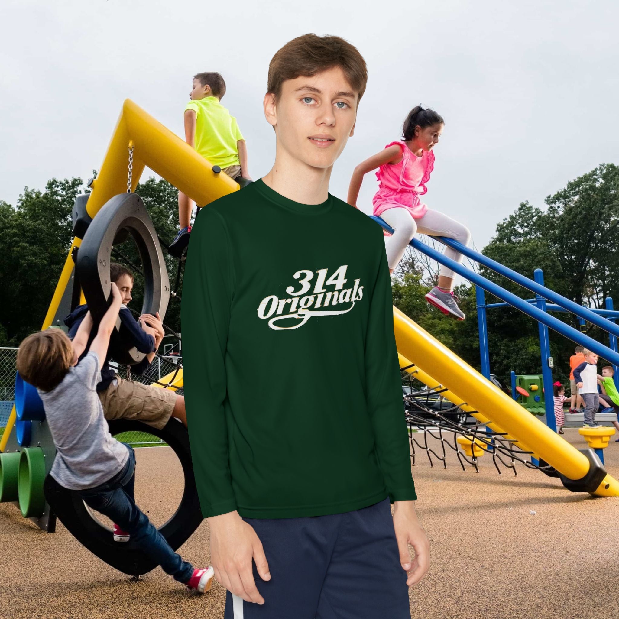 Youth Long Sleeve Tee — "314 Originals" Graphic