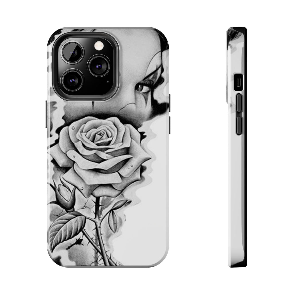 Noir Clown Face with Rose Shockproof Phone Cover - 314 Originals