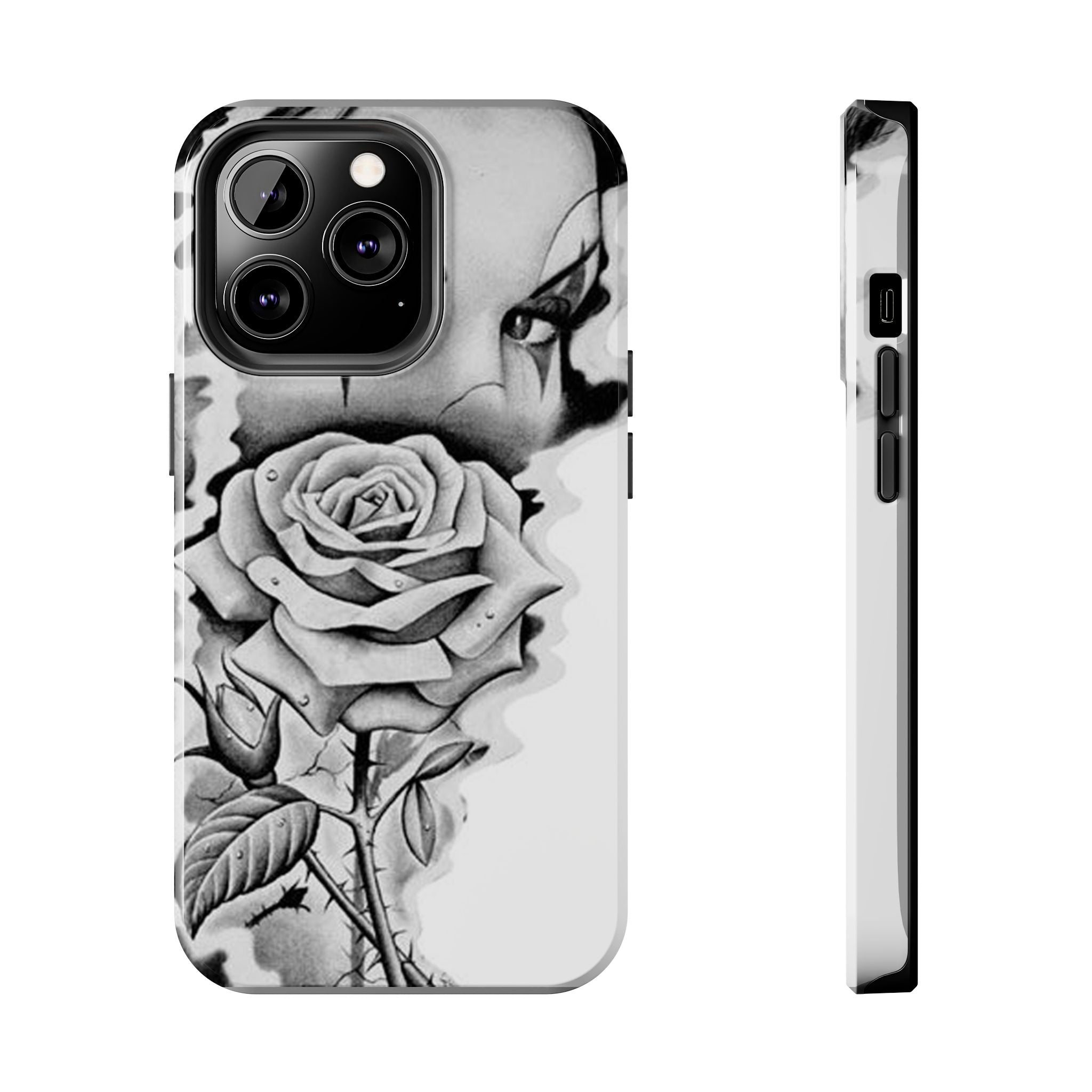 Noir Clown Face with Rose Shockproof Phone Cover - 314 Originals