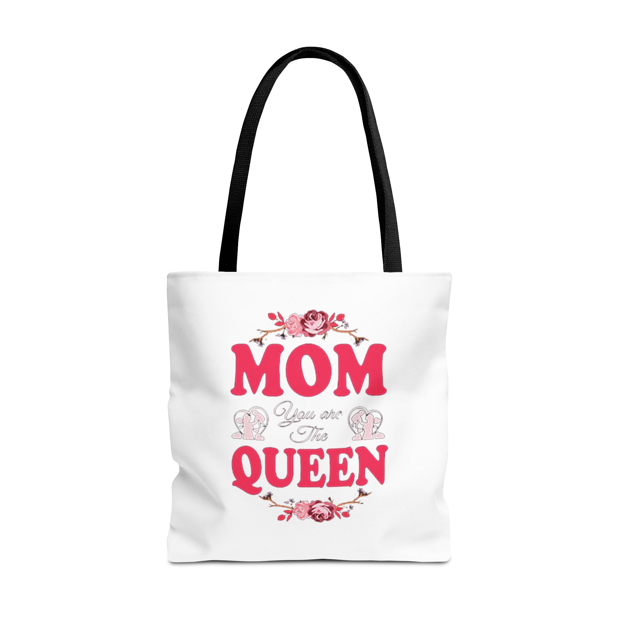 "Mom You're the Queen" Floral Mother's Day Tote Bag Printify Bags  314 Originals