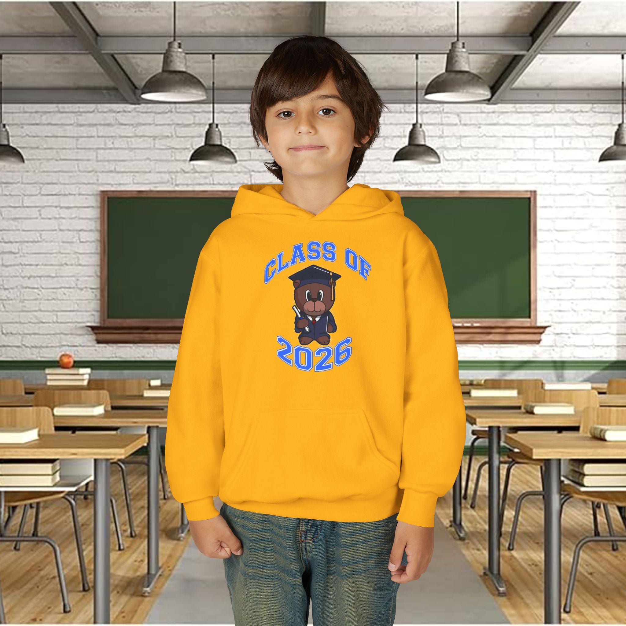 Youth Hoodie - 'Class of 2026' Graduation Bear Hoodie with '314 Originals' Back Print