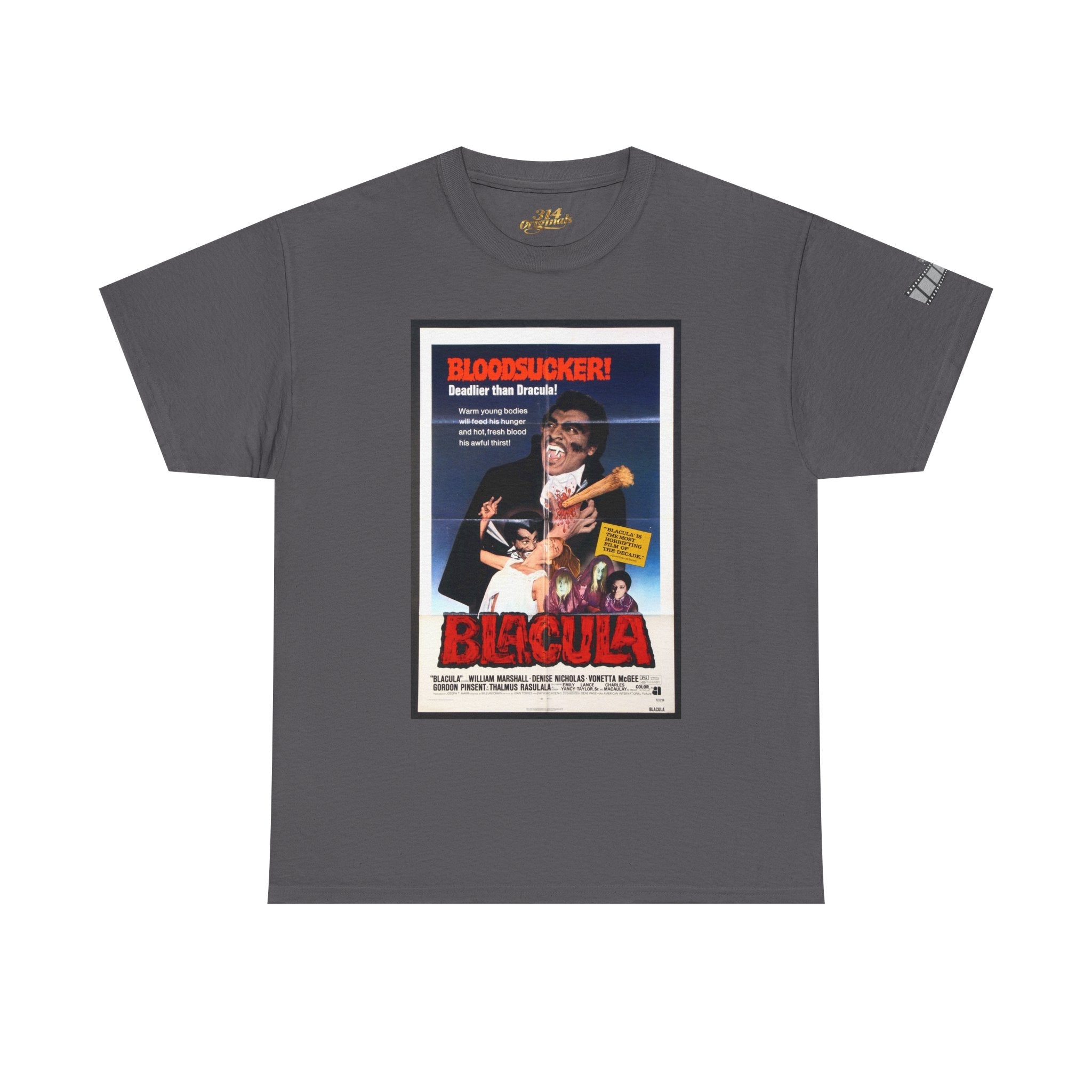 Blacula Movie Poster Tee — Vintage 'BLOODSUCKER! Graphic T-Shirt Printify T-Shirt  314 Originals