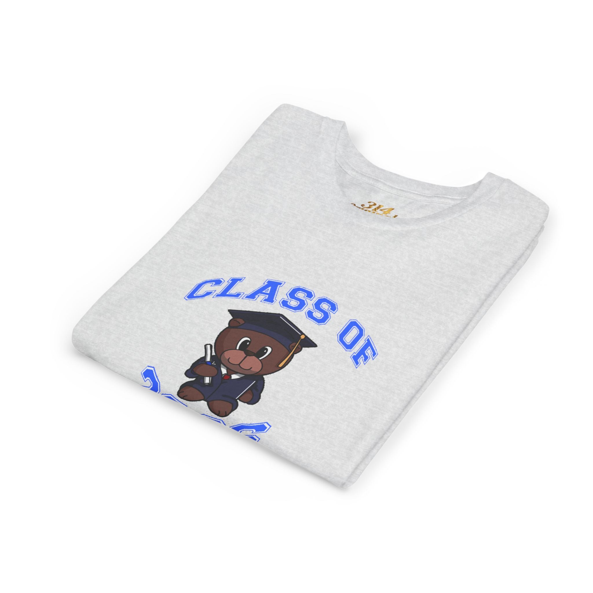 Class of 2026 Kids Graduation T‑Shirt — Cute Graduate Bear Youth Tee
