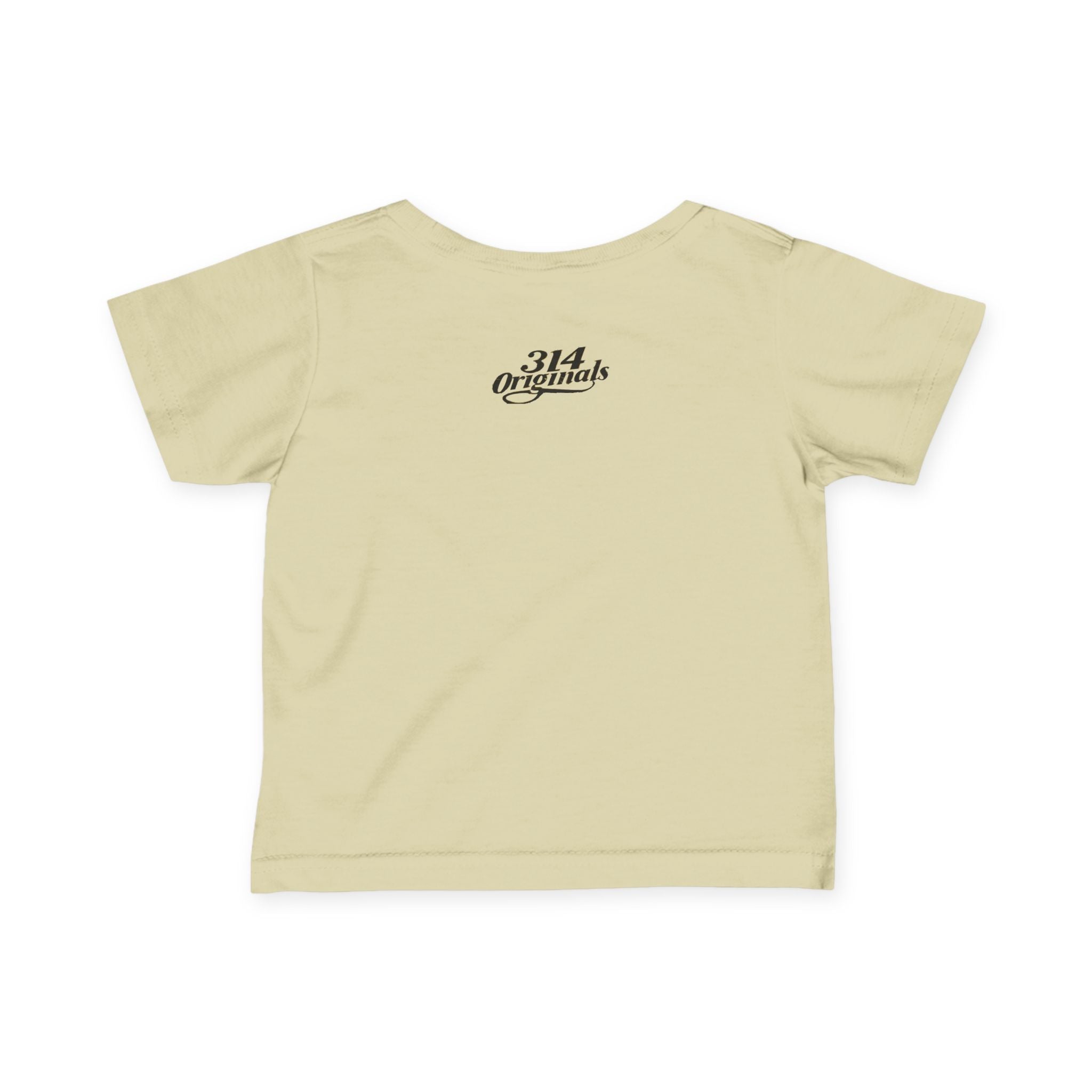 "Caution: Cuteness Overload" —  Baby T‑Shirt (Yellow Warning Sign) - 314 Originals