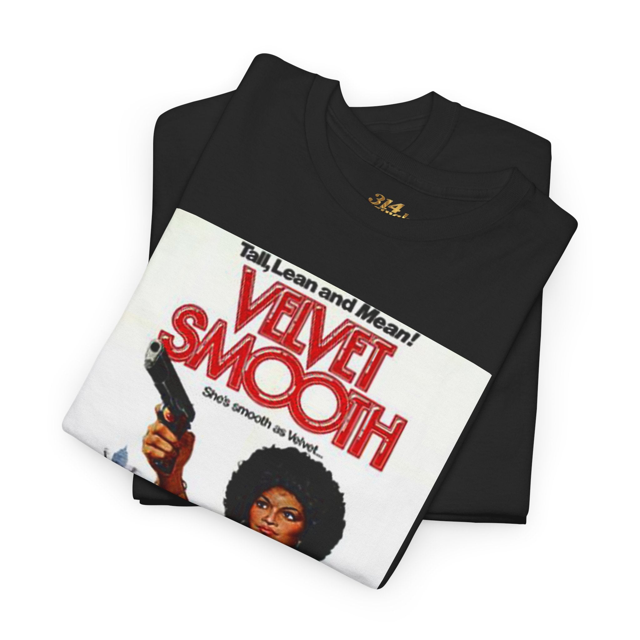 Velvet Smooth Retro Movie Poster Tee — Vintage Blaxploitation Graphic T-Shirt Printify T-Shirt  314 Originals