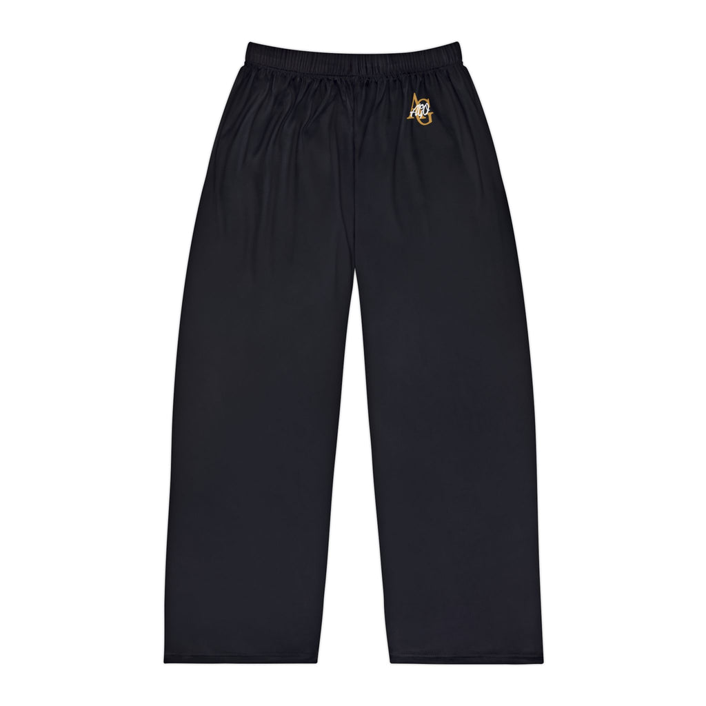 Men's Pajama Pants — Relaxed Black Lounge Sleepwear with Small Monogram Accent - 314 Originals