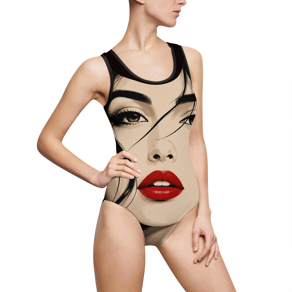 Retro Glam One-Piece Swimsuit