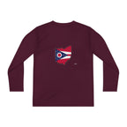 Ohio Flag Youth Long Sleeve Tee — Youngstown Text Graphic - 314 Originals