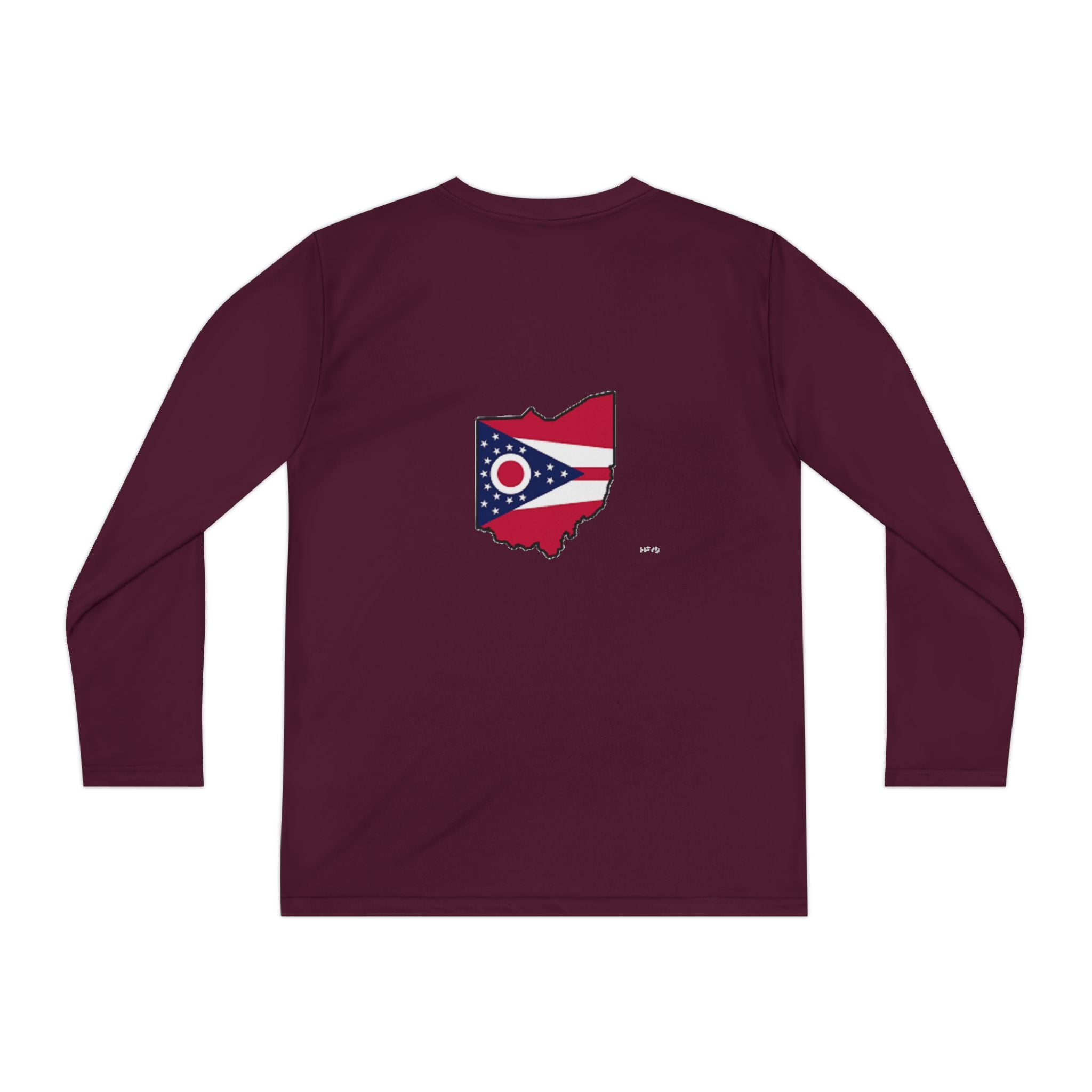 Ohio Flag Youth Long Sleeve Tee — Youngstown Text Graphic - 314 Originals