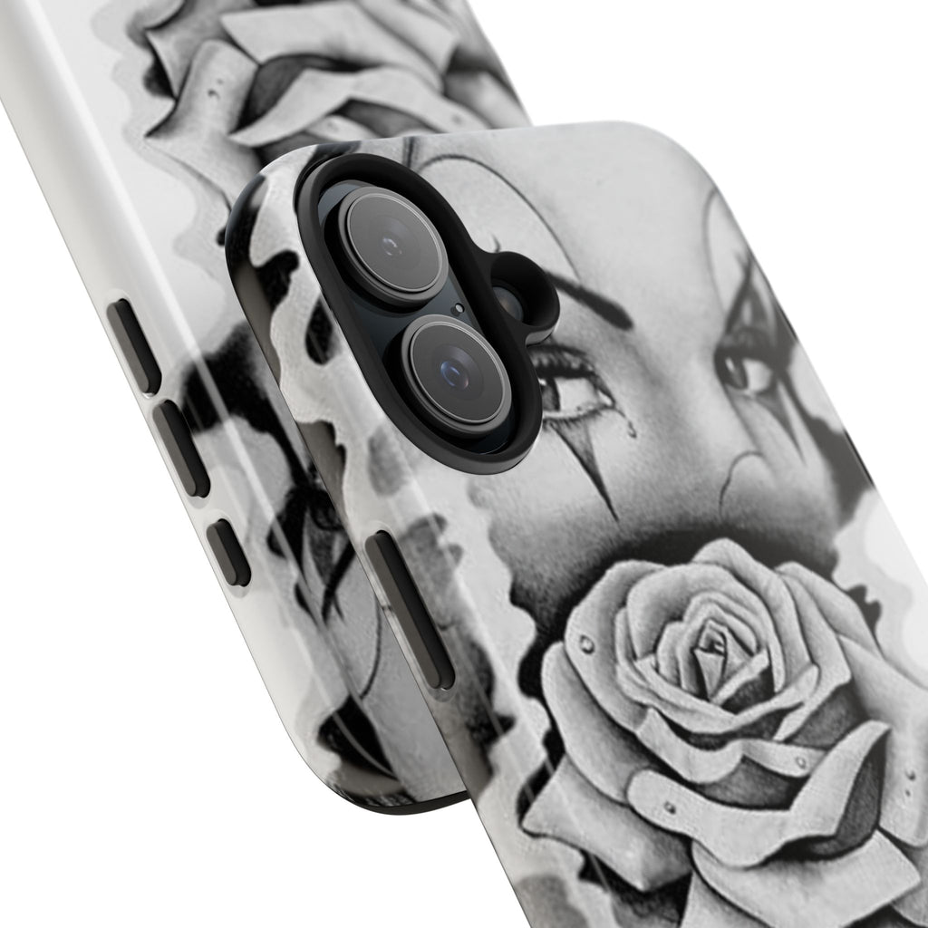 Noir Clown Face with Rose Shockproof Phone Cover - 314 Originals
