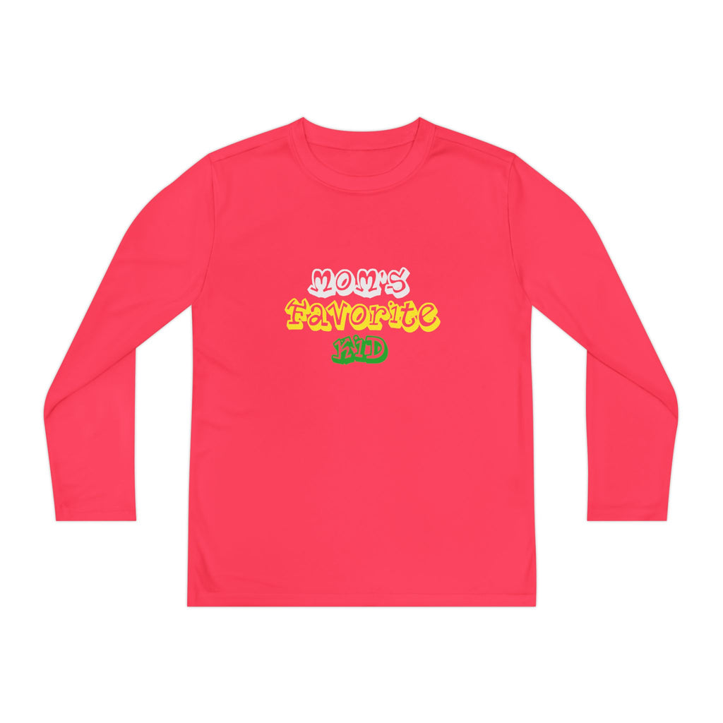 "Mom's Favorite Kid" Youth Long Sleeve Tee —  Retro Graphic