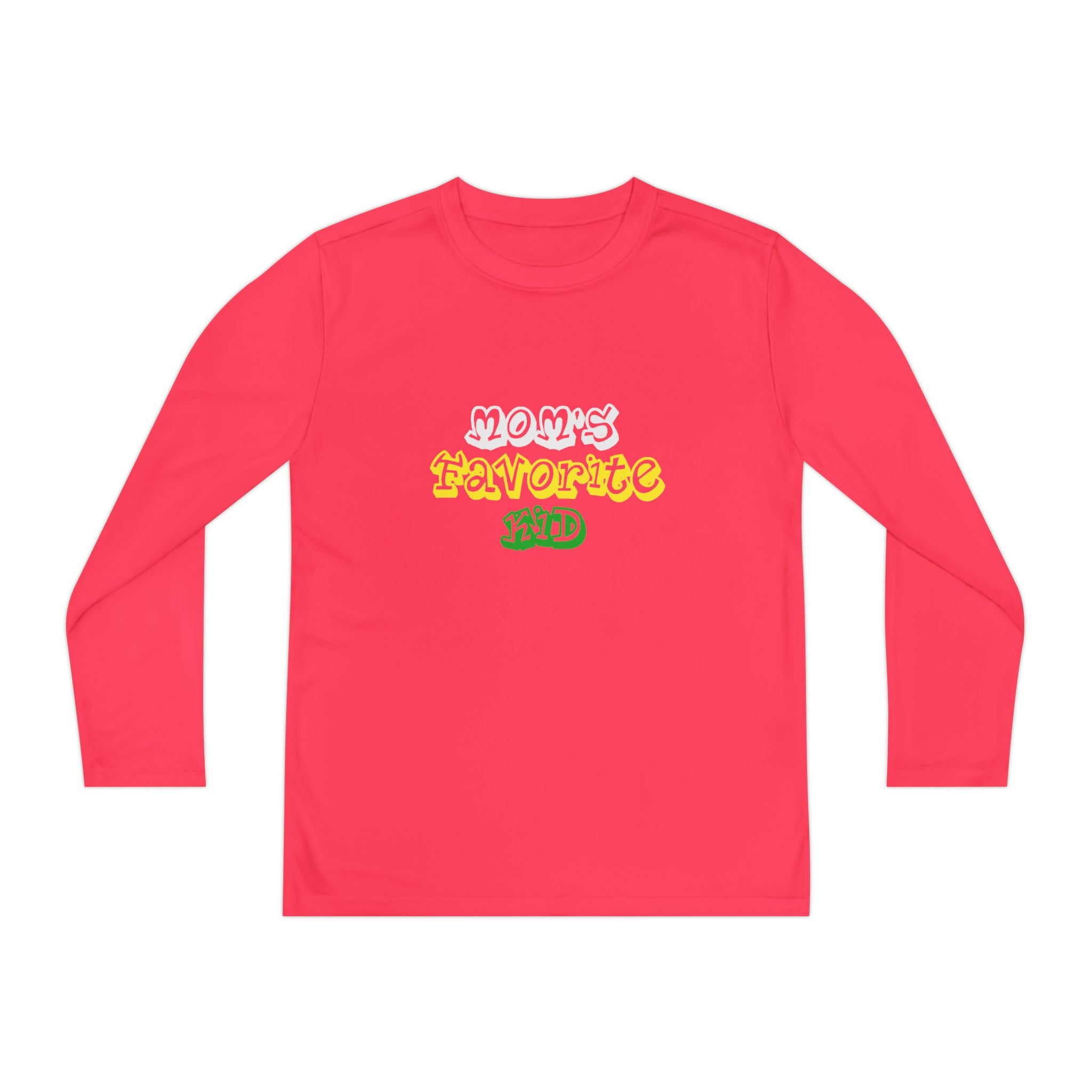 "Mom's Favorite Kid" Youth Long Sleeve Tee —  Retro Graphic