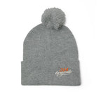 Embroidered Pom-Pom Knit Beanie – Cozy Winter Hat with Small Script Logo - 314 Originals