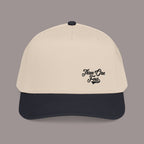 Black Mid Profile Baseball Cap — Casual Vintage Script Hat - 314 Originals