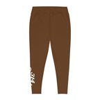 Brown Plus Size Leggings — Subtle Side Script Graphic, Comfortable Everyday Activewear - 314 Originals