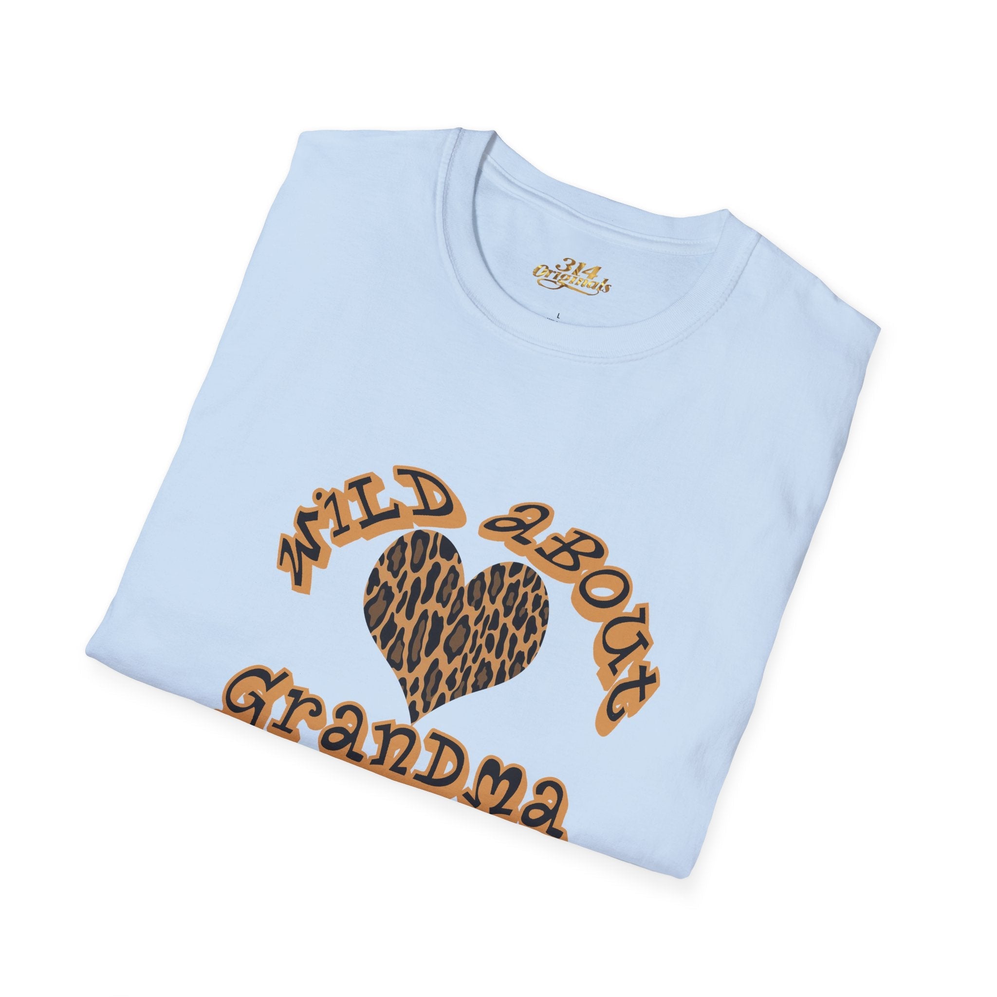 Wild About Grandma Leopard Heart T-Shirt Printify T-Shirt  314 Originals