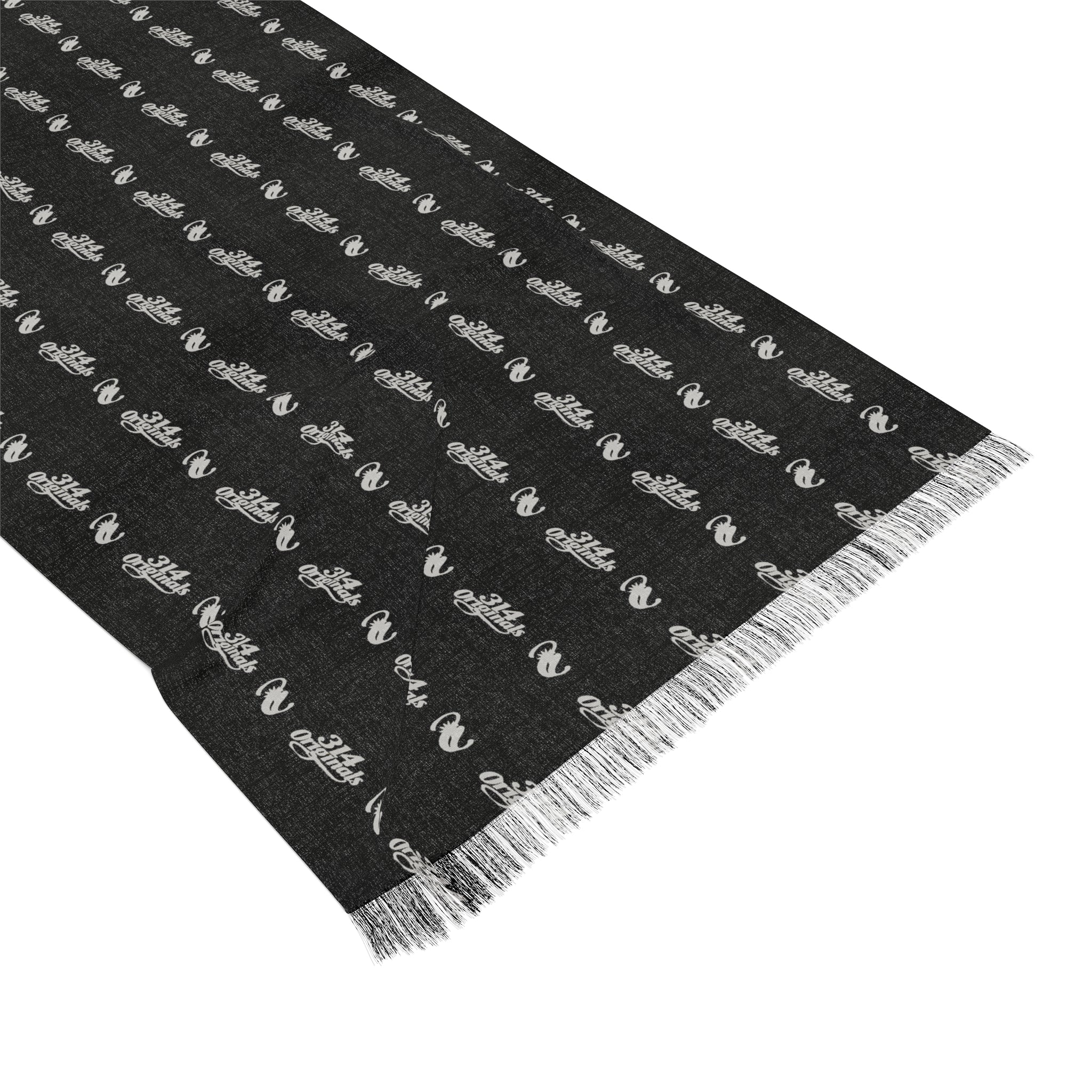 Light Scarf — Lightweight Black & White Patterned Scarf - 314 Originals