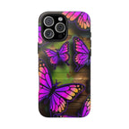 Purple Monarch Butterfly Tough Phone Case — Floral Nature Protective Cover Printify Phone Case  314 Originals