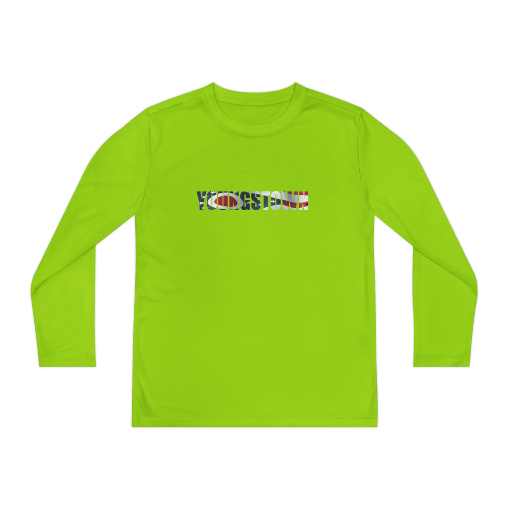 Ohio Flag Youth Long Sleeve Tee — Youngstown Text Graphic - 314 Originals