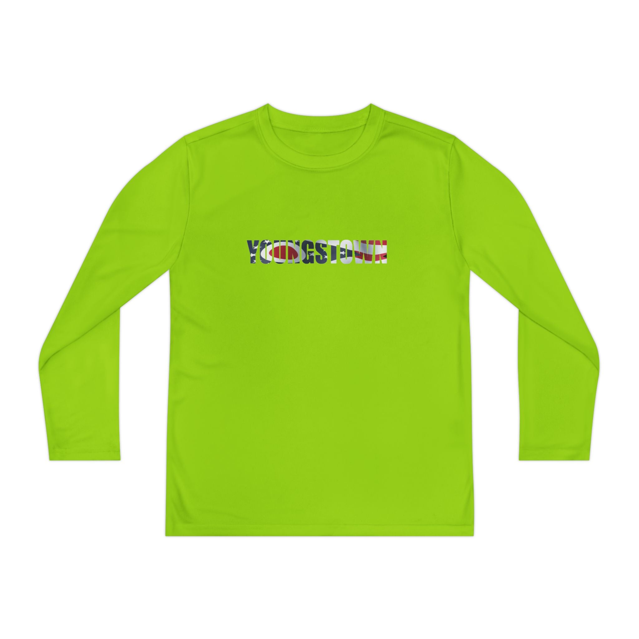 Ohio Flag Youth Long Sleeve Tee — Youngstown Text Graphic - 314 Originals
