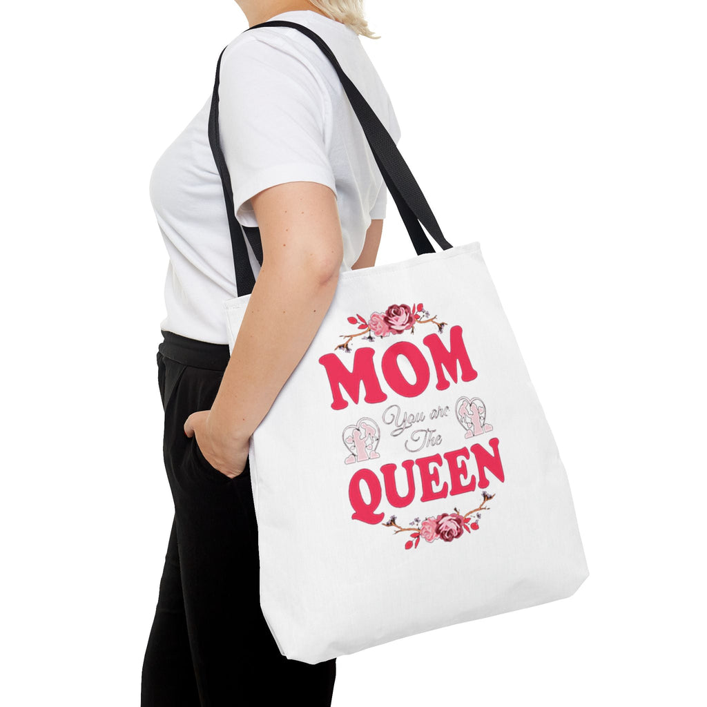 "Mom You're the Queen" Floral Mother's Day Tote Bag Printify Bags  314 Originals
