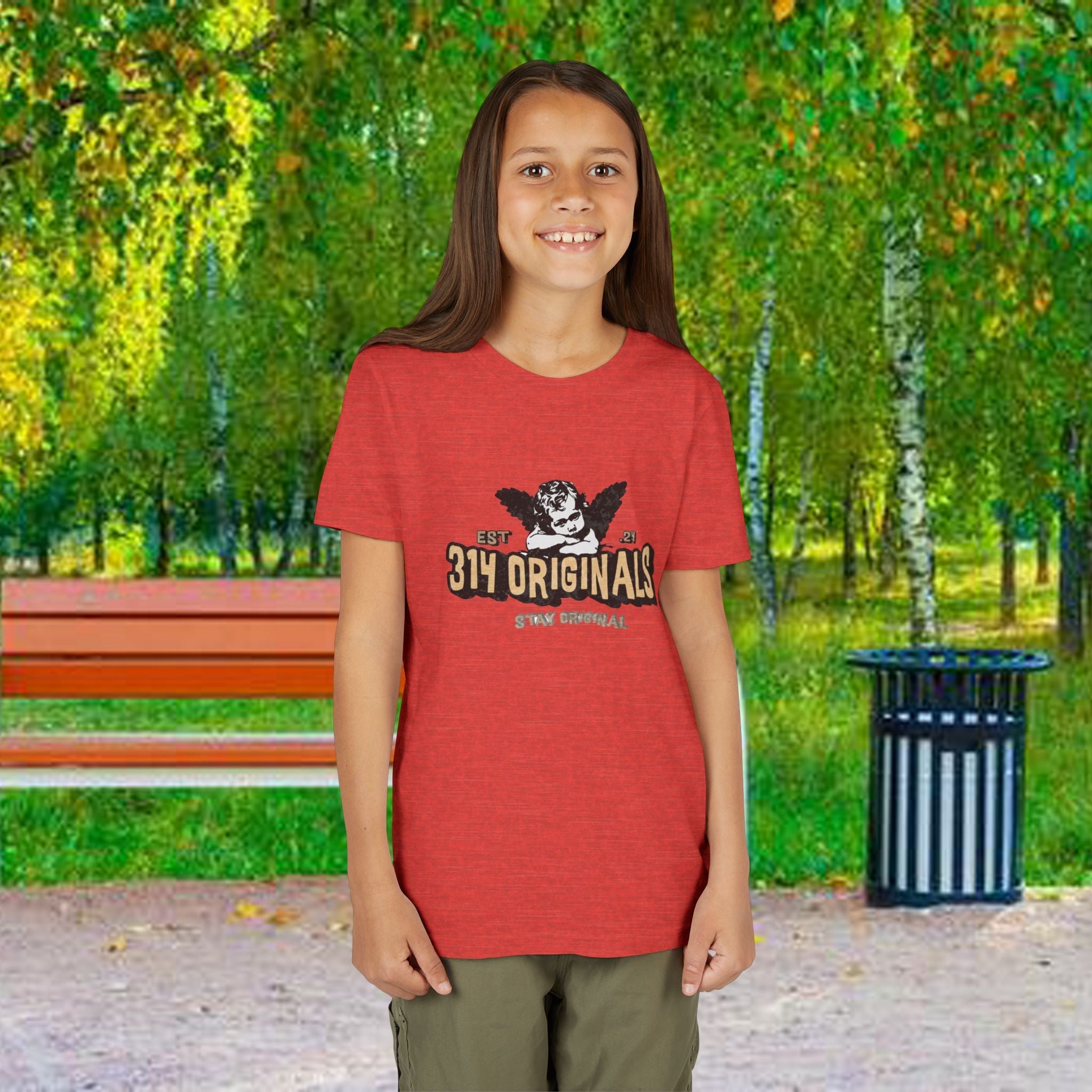 314 Originals Youth Tee - Vintage Cherub Graphic Kids T-Shirt Printify Kids clothes  314 Originals