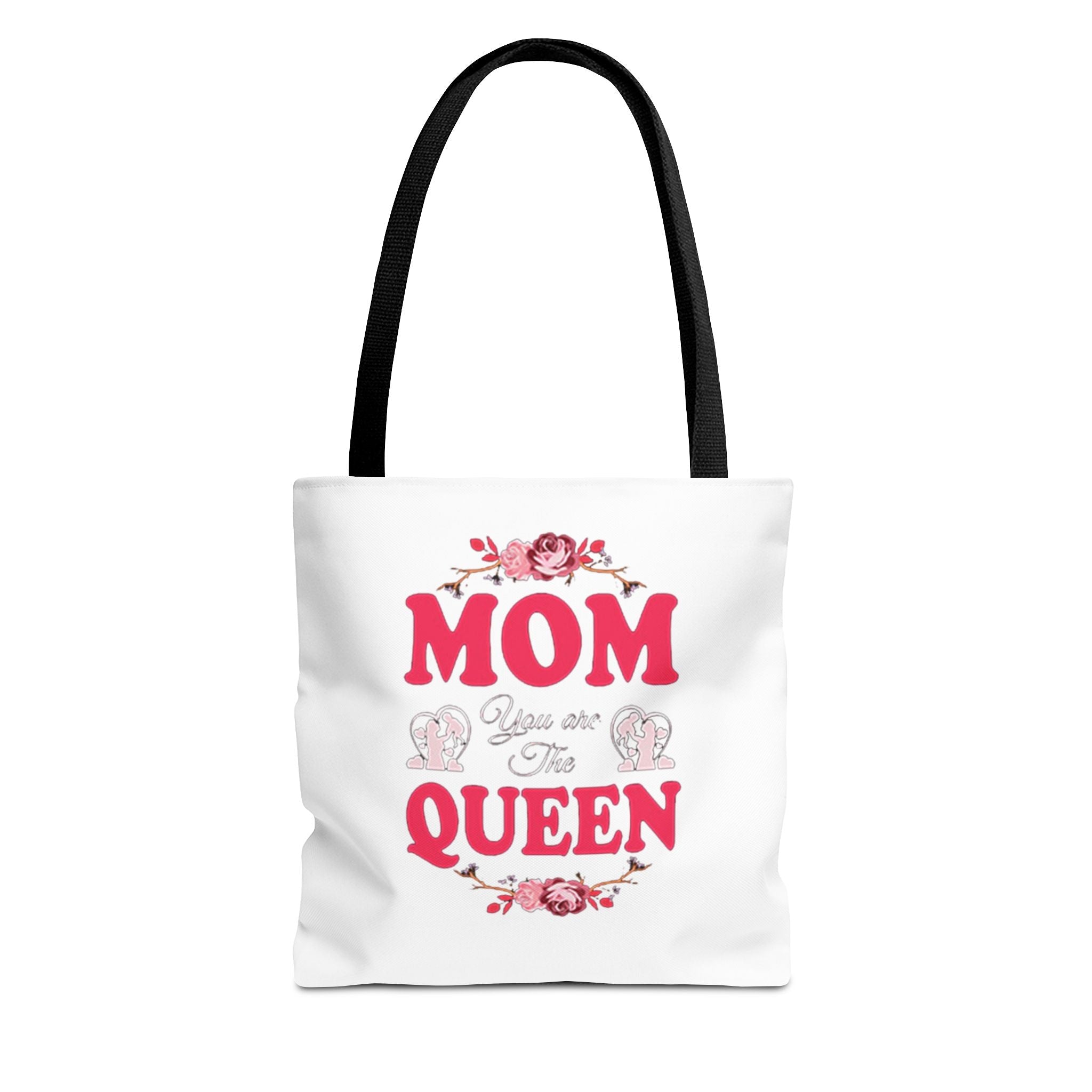 "Mom You're the Queen" Floral Mother's Day Tote Bag Printify Bags  314 Originals