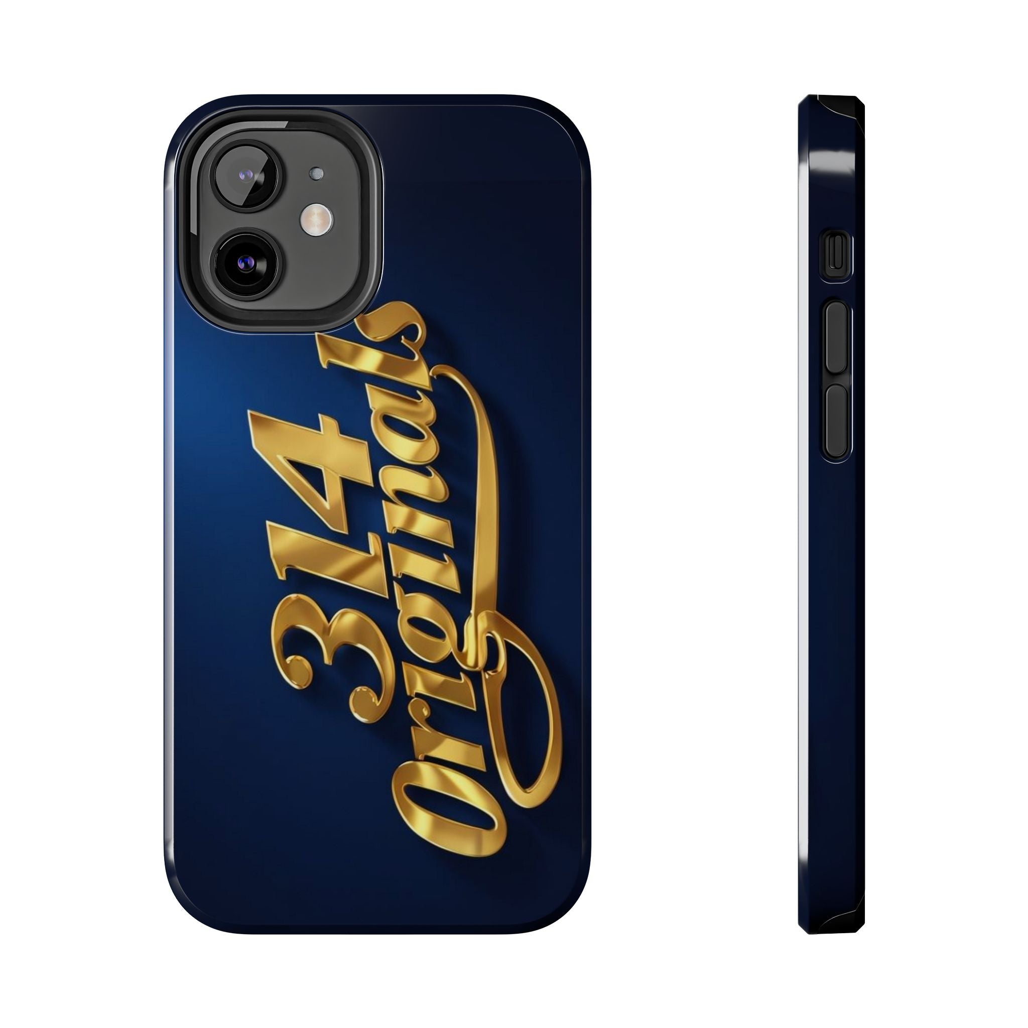 "314 Originals" Gold Script on Navy Tough Protective Case Printify Phone Case  314 Originals