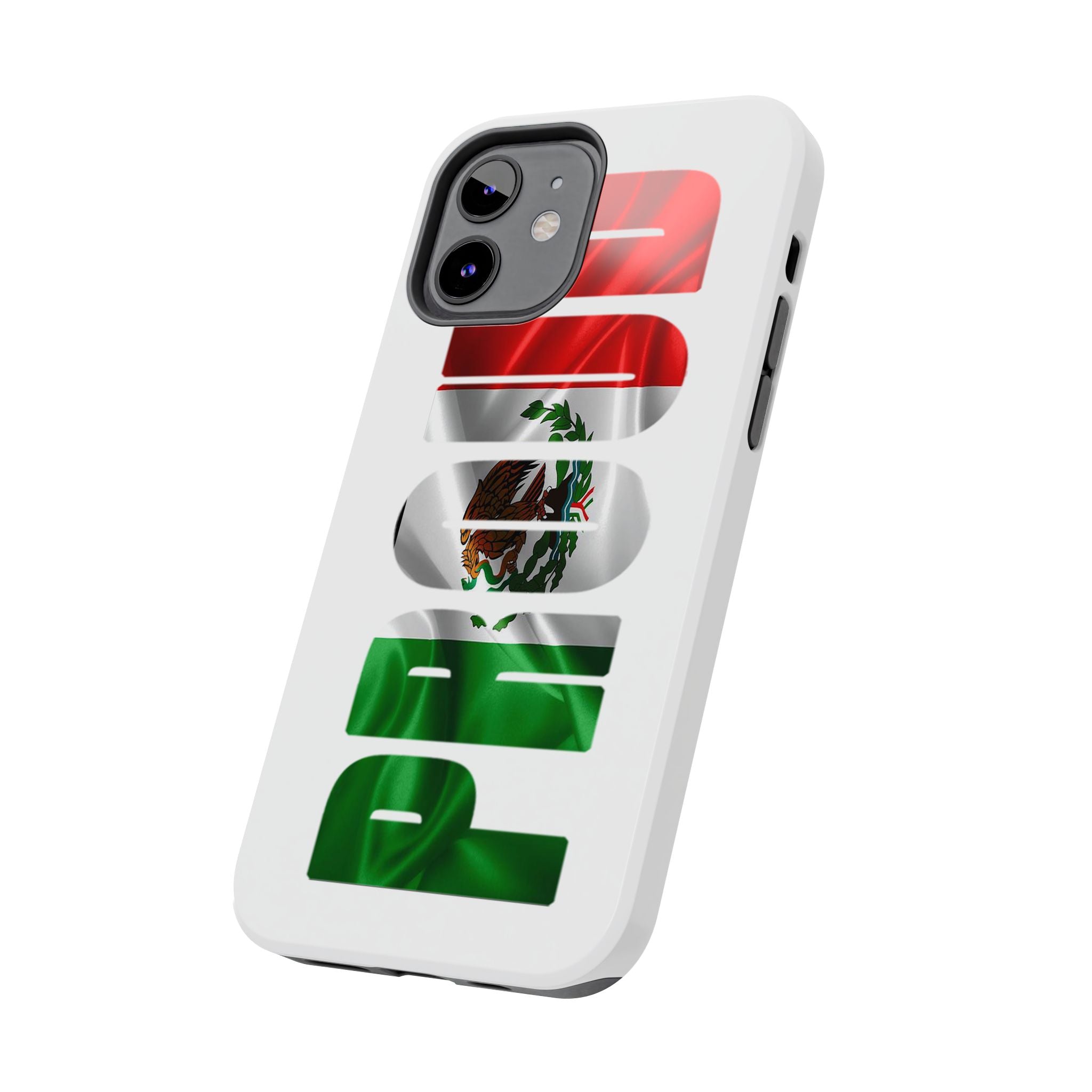 Mexico Pride Tough Phone Case — Mexican Flag Vertical 'PRIDE' Design Printify Phone Case  314 Originals