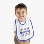 Poppin' Bottles Baby Bib — Cute Bottle Pattern Contrast-Trim Feeding Bib - 314 Originals