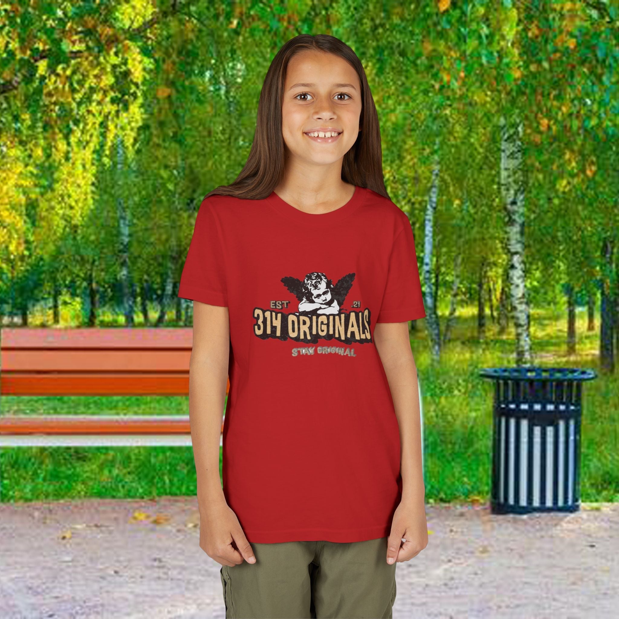 314 Originals Youth Tee - Vintage Cherub Graphic Kids T-Shirt Printify Kids clothes  314 Originals