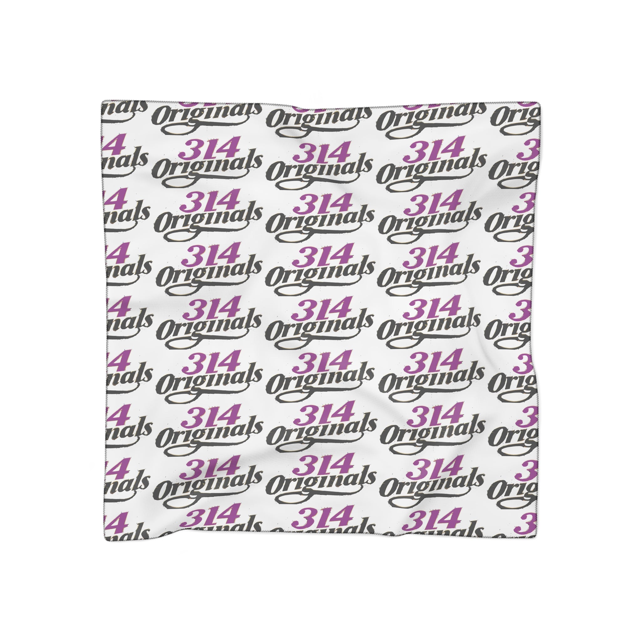 314 Logo Scarf — Purple & Black Poly Scarf - 314 Originals