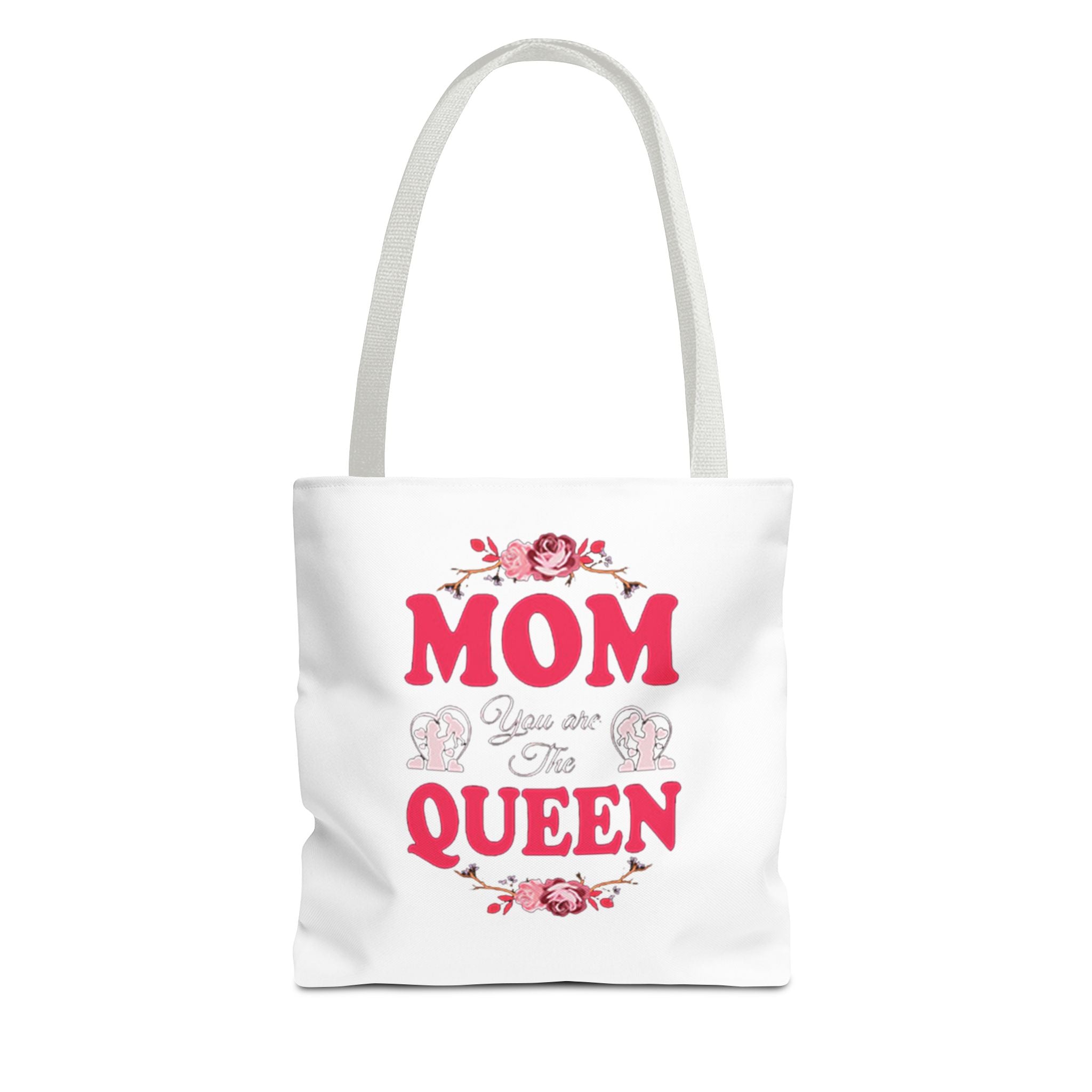 "Mom You're the Queen" Floral Mother's Day Tote Bag Printify Bags  314 Originals