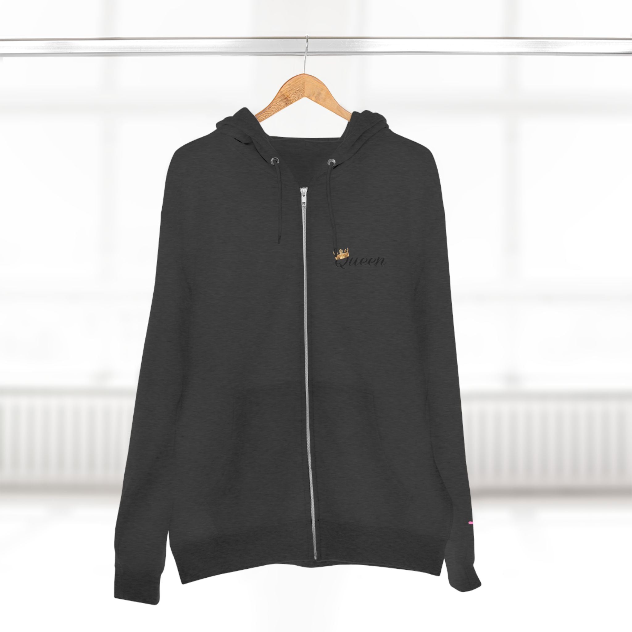 'Queen' Chest Logo Zip Hoodie — Women's Urban Streetwear - 314 Originals