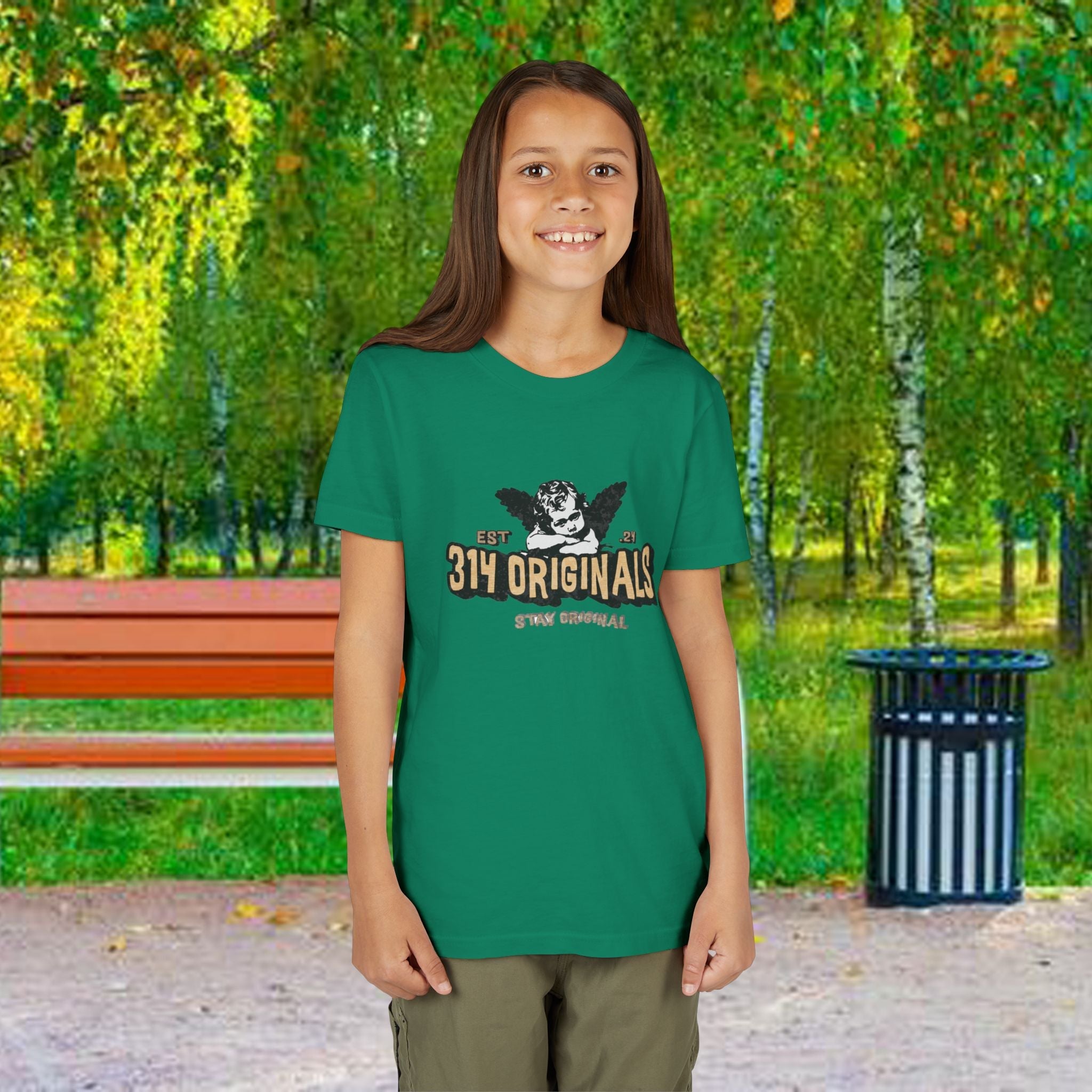 314 Originals Youth Tee - Vintage Cherub Graphic Kids T-Shirt Printify Kids clothes  314 Originals