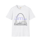 St. Louis Arch Skyline Tee — Born Hustler Front, 314 Originals Back - 314 Originals