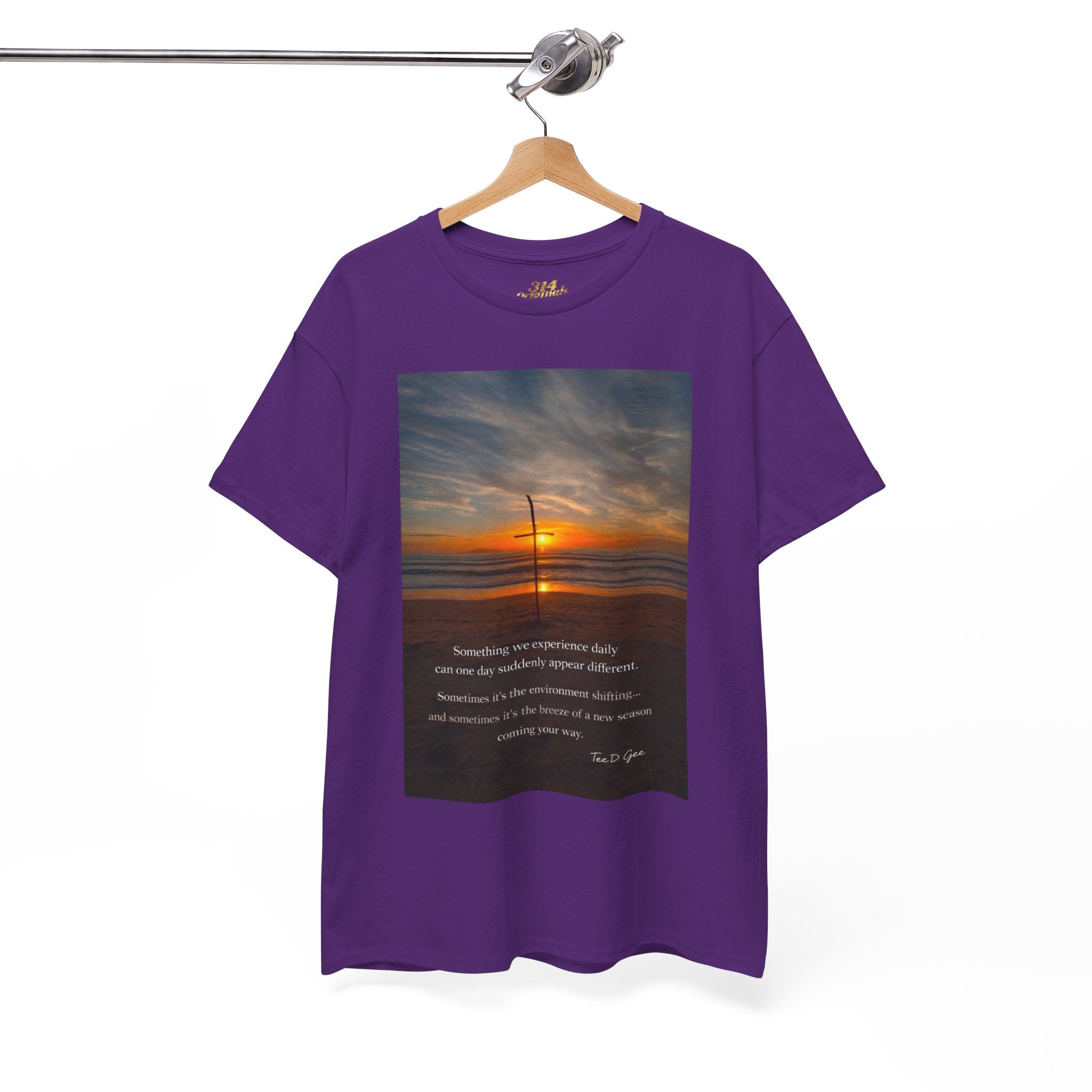 Sunset Beach Quote T‑Shirt — Inspirational Ocean Sunrise Tee - 314 Originals