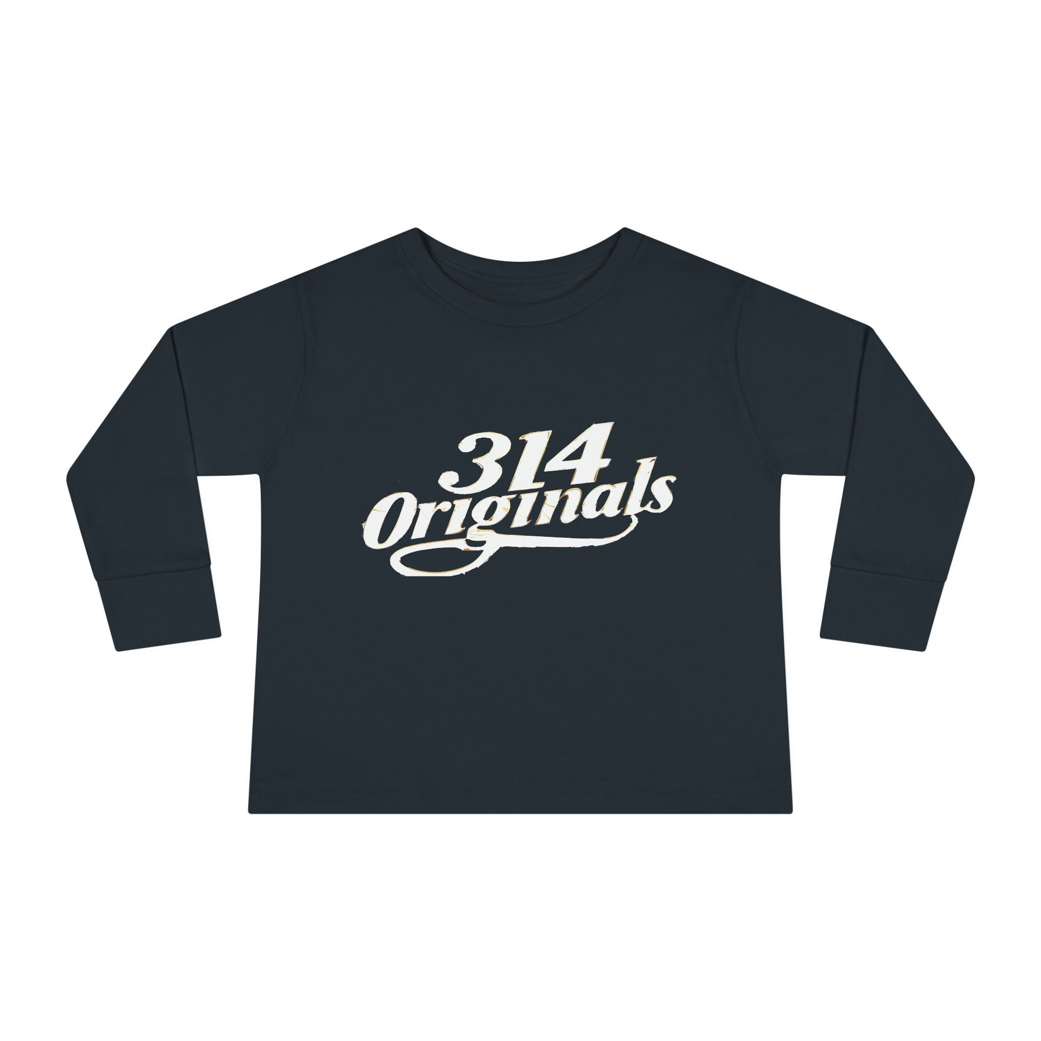 Toddler Long Sleeve Tee — "314 Originals" Retro Script Kids Shirt - 314 Originals