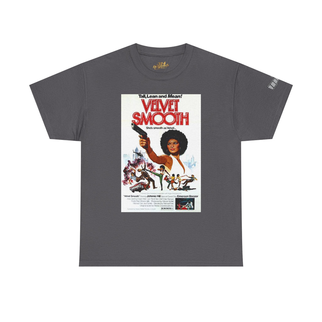 Velvet Smooth Retro Movie Poster Tee — Vintage Blaxploitation Graphic T-Shirt Printify T-Shirt  314 Originals