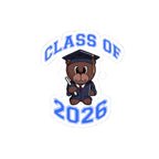 Class of 2026 Graduation Bear Sticker — Cute Cap & Gown Kiss-Cut Sticker for Students - 314 Originals