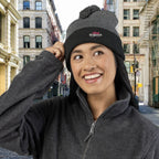Embroidered Pom-Pom Knit Cap — '314 Originals' Beanie Printify Hats  314 Originals