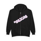 #Sweat à capuche zippé rose « Baddie » — Sweat à capuche graphique streetwear tendance