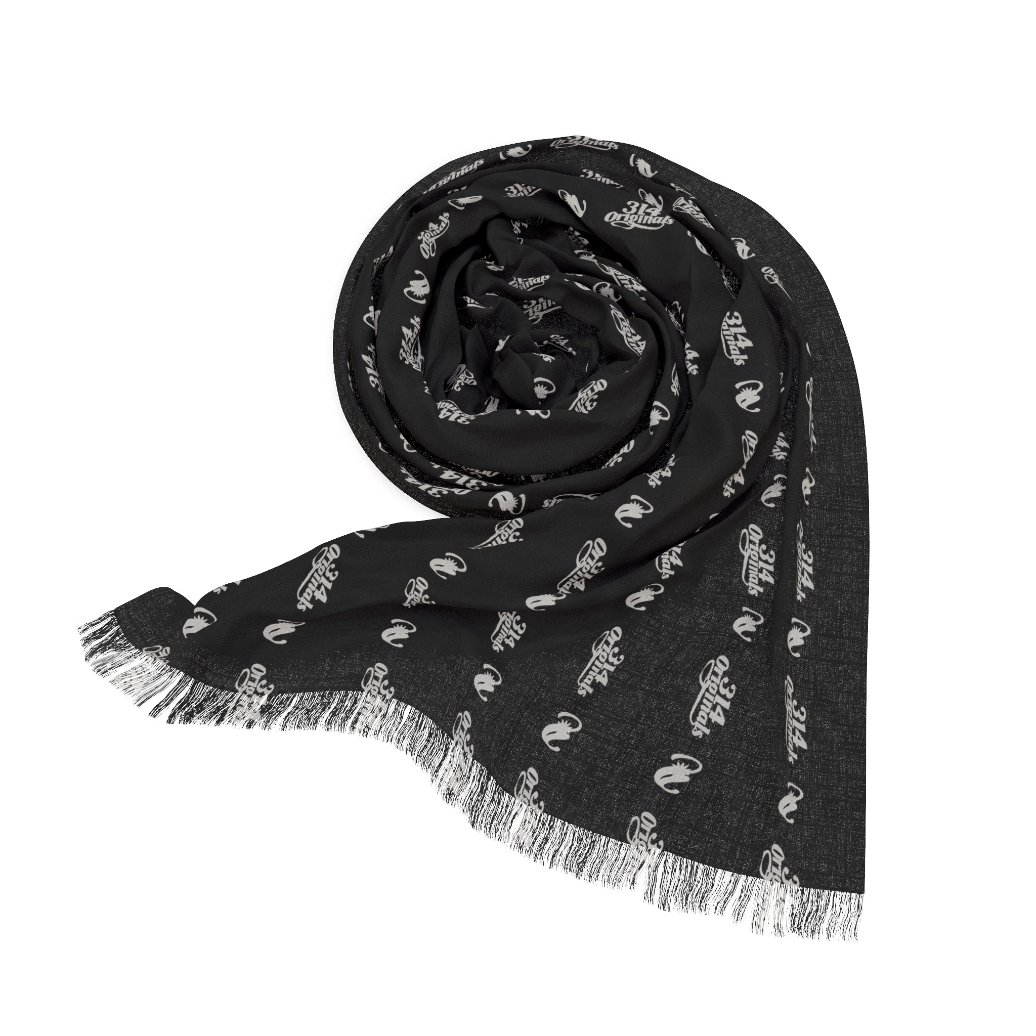 Light Scarf — Lightweight Black & White Patterned Scarf - 314 Originals