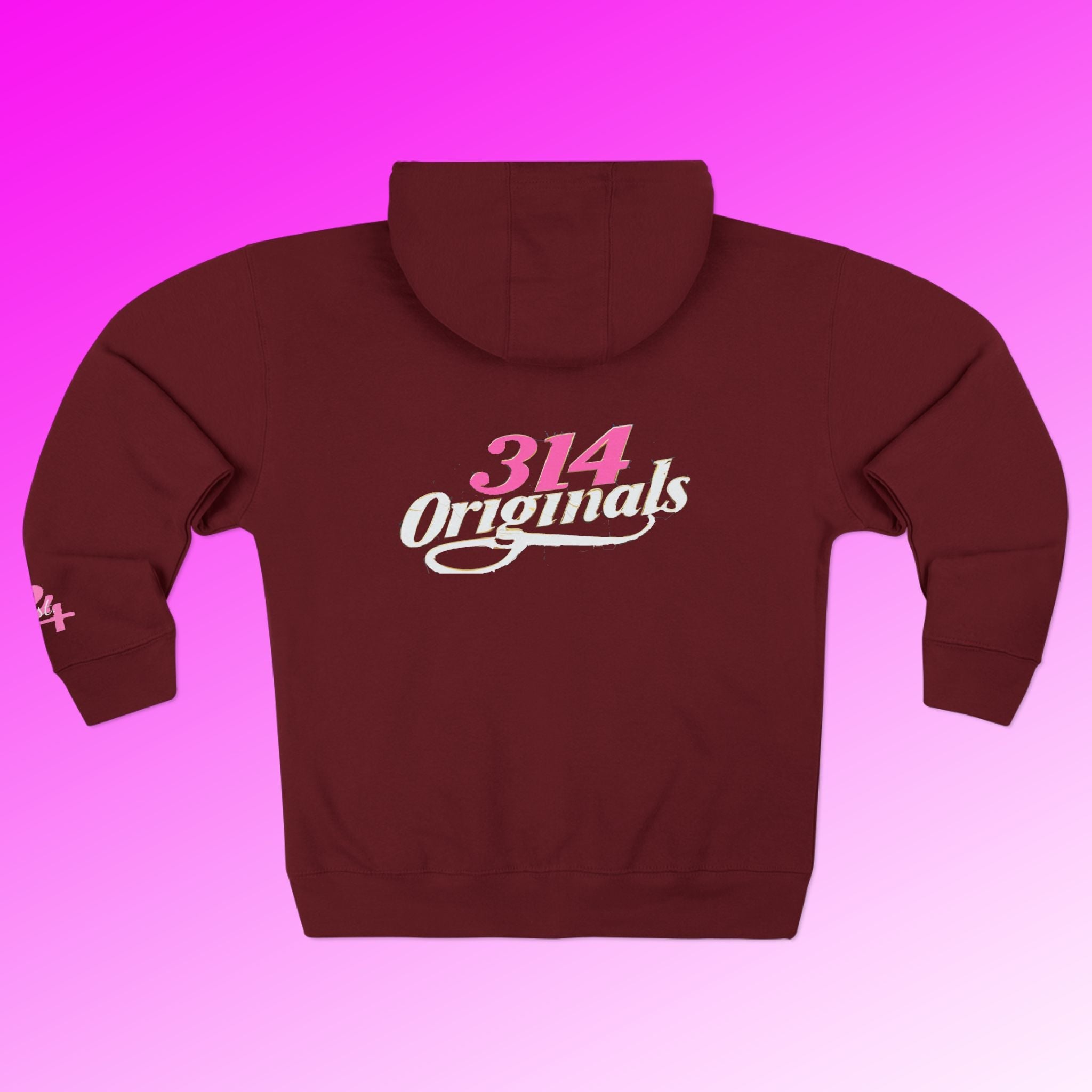 'Queen' Chest Logo Zip Hoodie — Women's Urban Streetwear Printify Hoodie  314 Originals