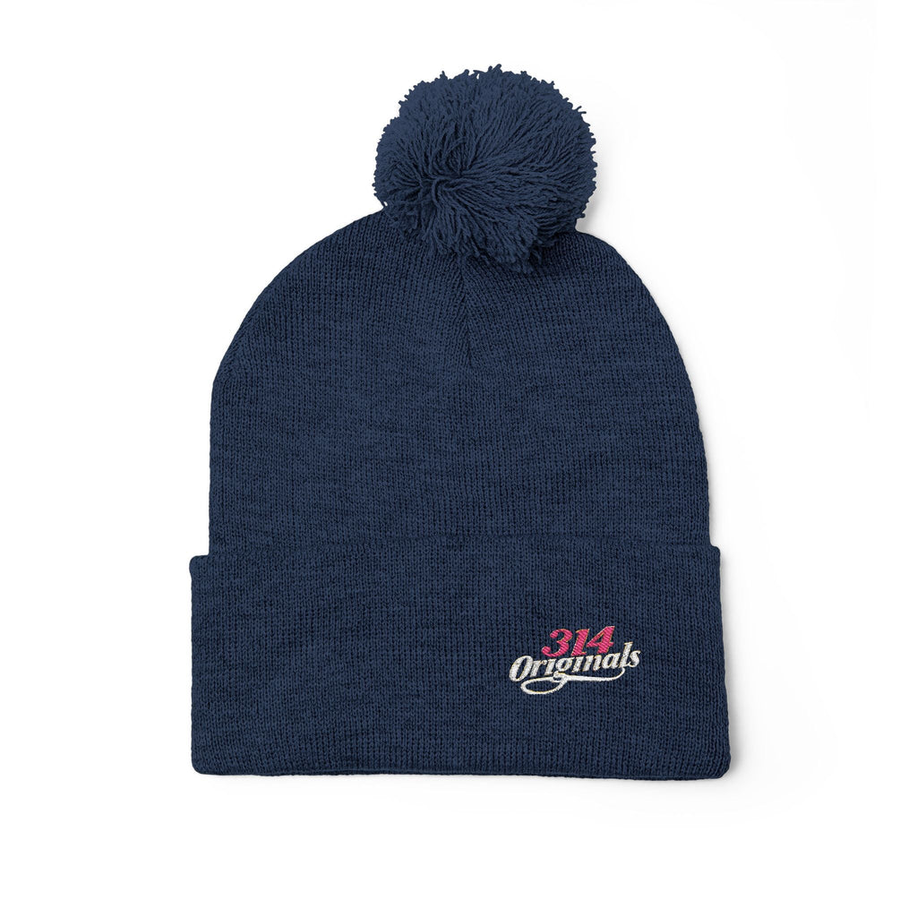 Embroidered Pom-Pom Knit Cap — '314 Originals' Beanie Printify Hats  314 Originals