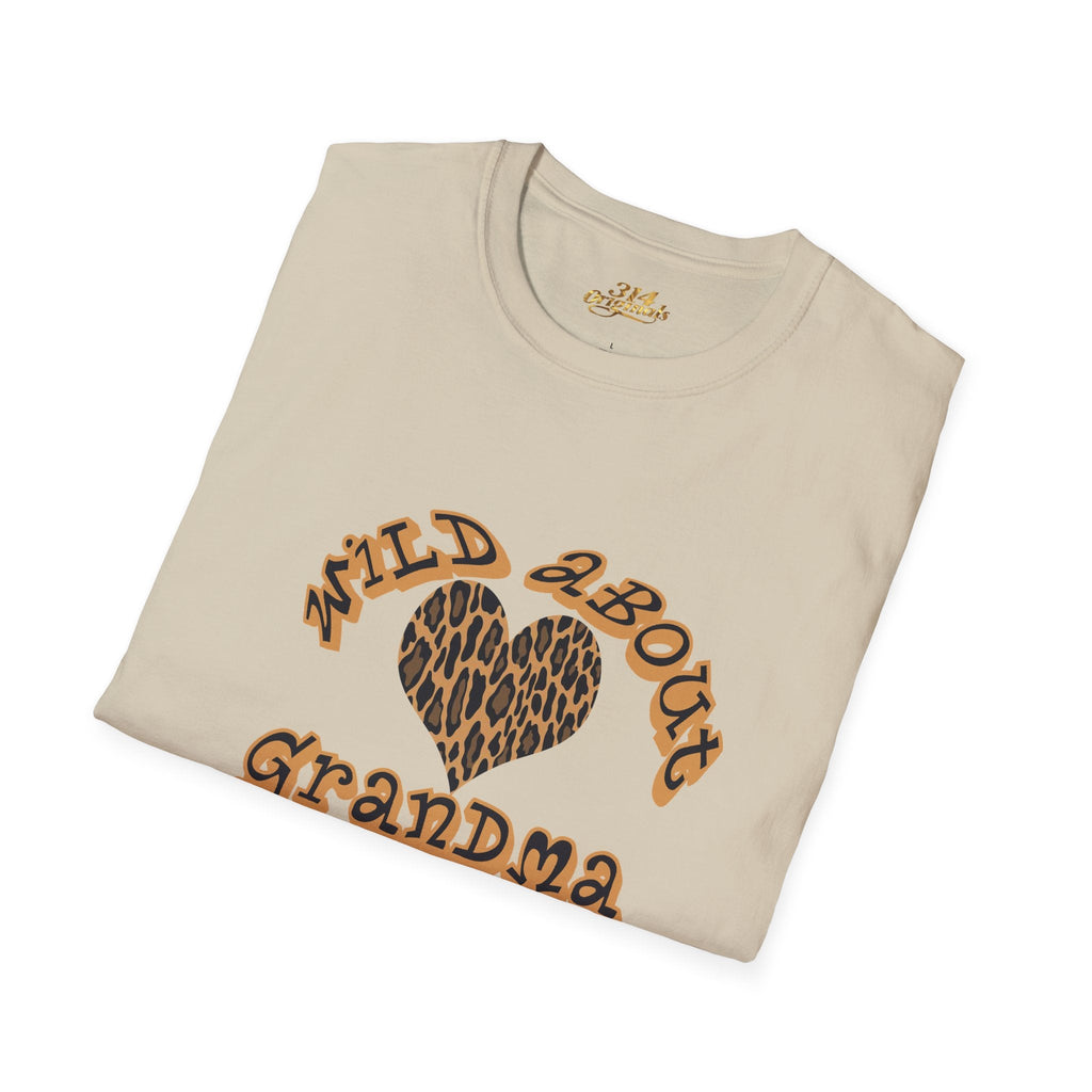 Wild About Grandma Leopard Heart T-Shirt Printify T-Shirt  314 Originals