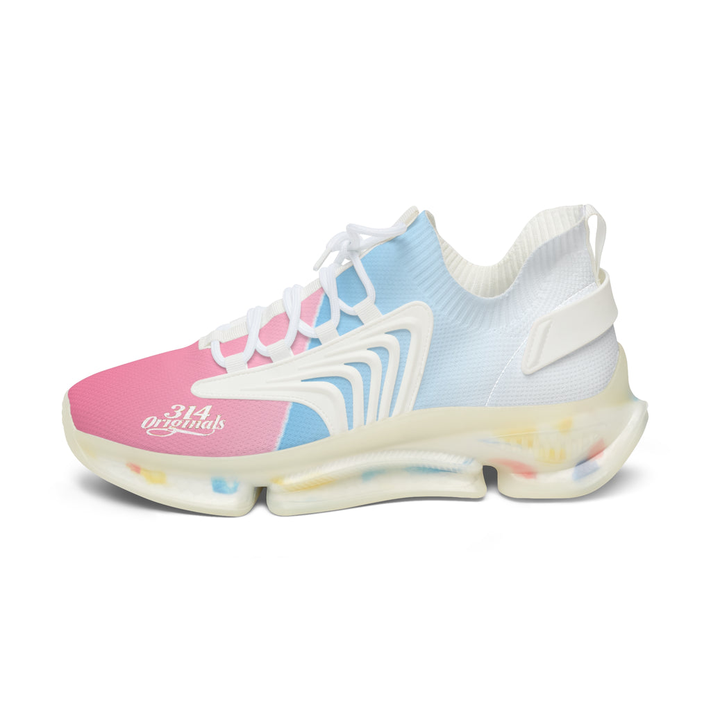 Women's Mesh Sneakers — Pastel Pink & Blue Lightweight Athletic Shoes - 314 Originals