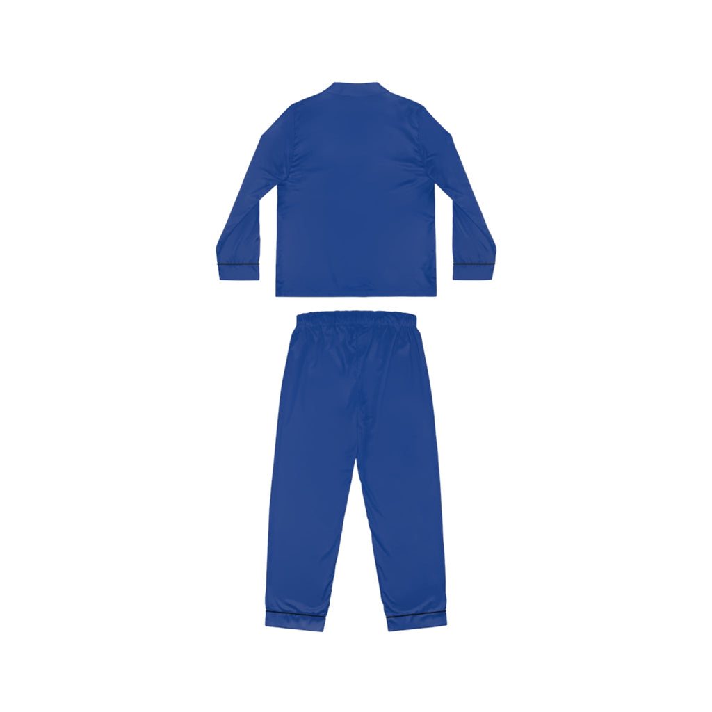 Women's Royal Blue Satin Pajama Set — Luxurious Sleepwear Printify All Over Prints  314 Originals