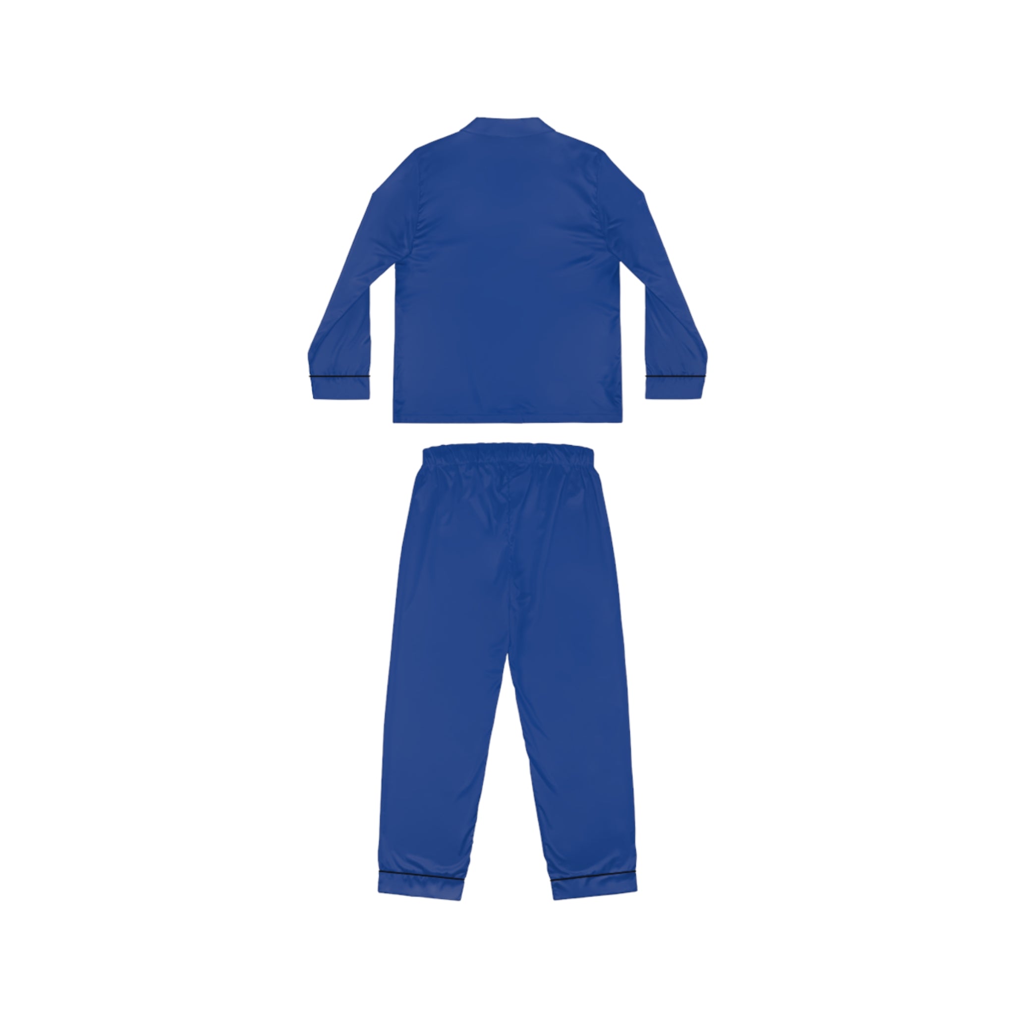 Women's Royal Blue Satin Pajama Set — Luxurious Sleepwear Printify All Over Prints  314 Originals